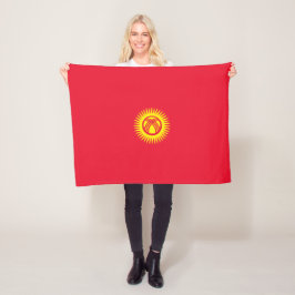 Vlag van Kirgizië Fleece Deken