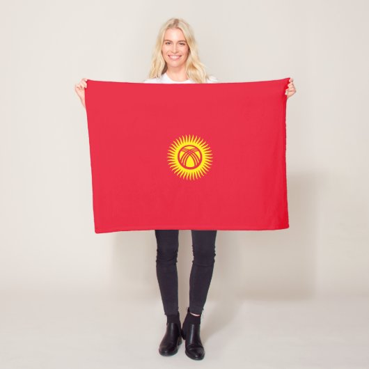Vlag van Kirgizië Fleece Deken (In situ)