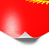 Vlag van Kirgizië Foto Afdruk (Hoek)