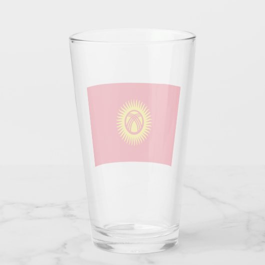 Vlag van Kirgizië Glas (Achterkant)