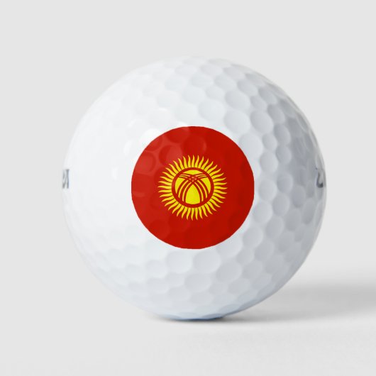 Vlag van Kirgizië Golfballen (Voorkant)