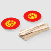 Vlag van Kirgizië Handwaaier (Niet-gemonteerd)
