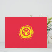 Vlag van Kirgizië Kaart (Staand voorkant)