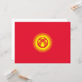 Vlag van Kirgizië Kaart (Voorkant / Achterkant in situ)