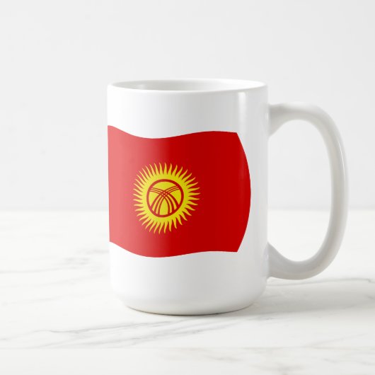 Vlag van Kirgizië Mokkopje Koffiemok (Rechts)