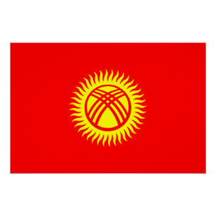 Vlag van Kirgizië Perfect Poster