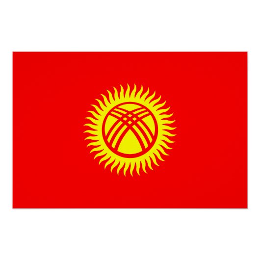Vlag van Kirgizië Perfect Poster (Voorkant)