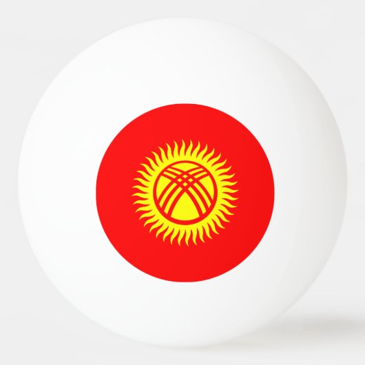 Vlag van Kirgizië Pingpongbal (Voorkant)