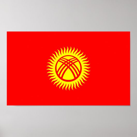 Vlag van Kirgizië Poster (Voorkant)