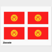 Vlag van Kirgizië Rechthoekige Sticker (Vel)