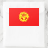 Vlag van Kirgizië Rechthoekige Sticker (Tas)