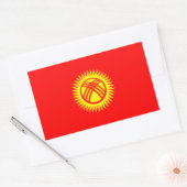 Vlag van Kirgizië Rechthoekige Sticker (Envelop)