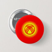 Vlag van Kirgizië Ronde Button 5,7 Cm (Voorkant /achterkant)