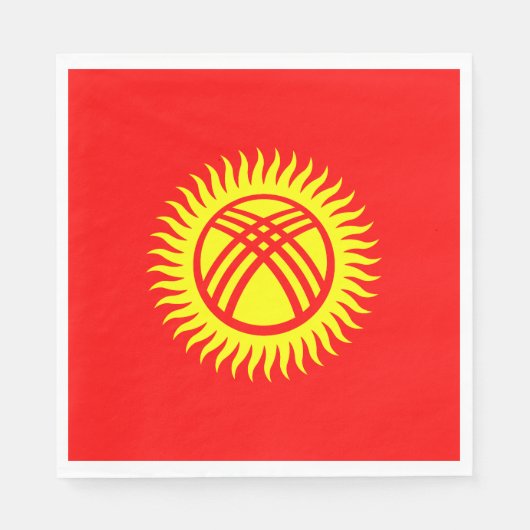 Vlag van Kirgizië Servet (Voorkant)