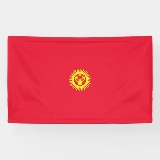Vlag van Kirgizië Spandoek (Horizontaal)