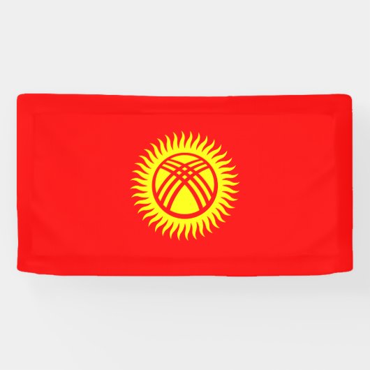 Vlag van Kirgizië Spandoek (Horizontaal)