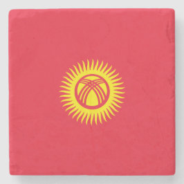 Vlag van Kirgizië Stenen Onderzetter