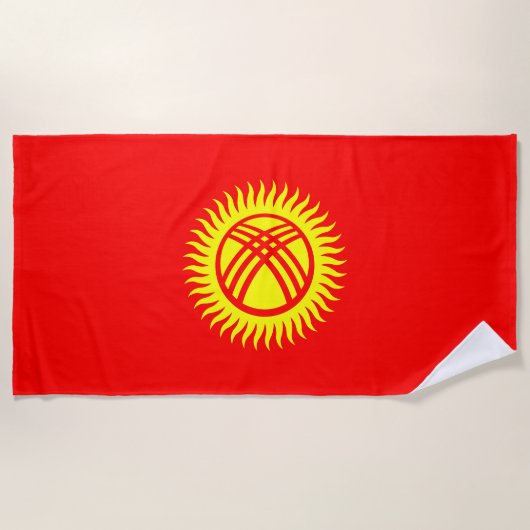 Vlag van Kirgizië Strandlaken (Voorkant)