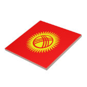 Vlag van Kirgizië Tegeltje (Zijkant)