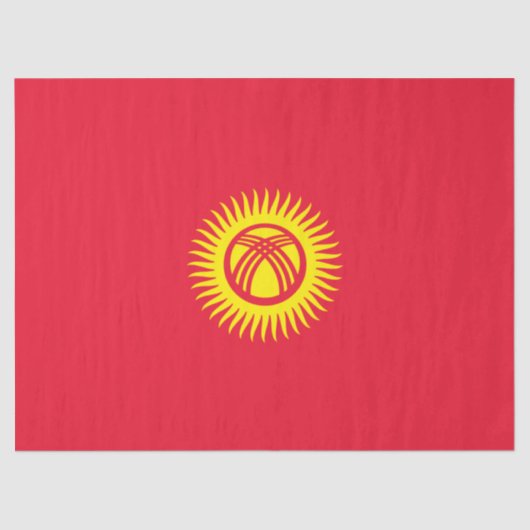 Vlag van Kirgizië Tissuepapier (Voorkant)