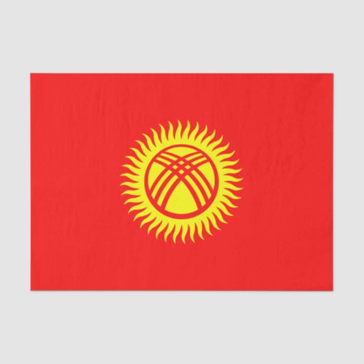Vlag van Kirgizië Tissuepapier (Voorkant)