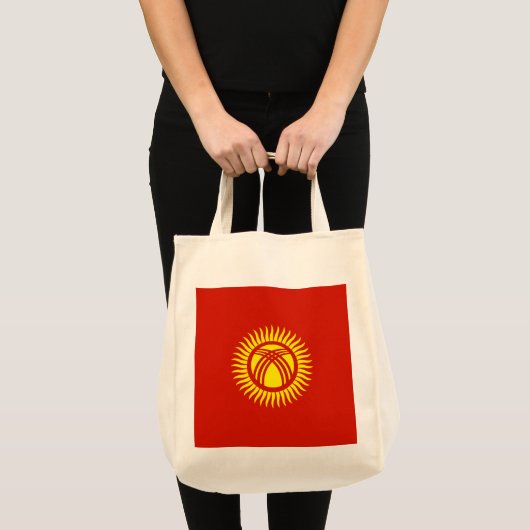 Vlag van Kirgizië Tote Bag (Voorkant (product))