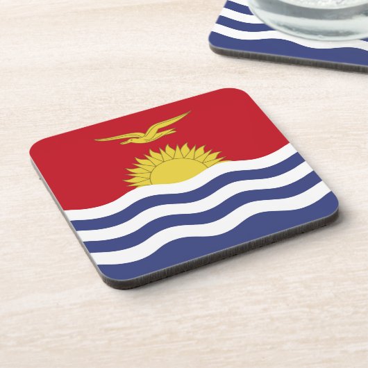 vlag van Kiribati Bier Onderzetter (Linkerzijde)