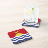 vlag van Kiribati Bier Onderzetter (Rechterzijde)