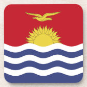 vlag van Kiribati Bier Onderzetter (Voorkant)