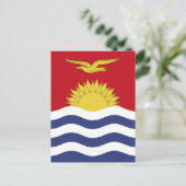 vlag van Kiribati Briefkaart (Staand voorkant)
