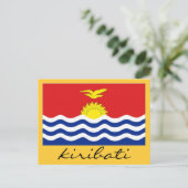 vlag van Kiribati Briefkaart (Staand voorkant)