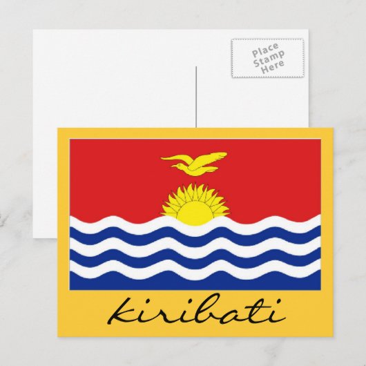 vlag van Kiribati Briefkaart (Voorkant / Achterkant)