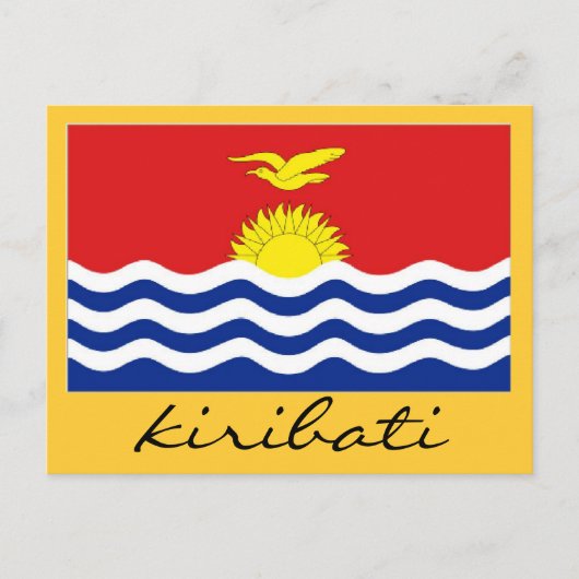 vlag van Kiribati Briefkaart (Voorkant)