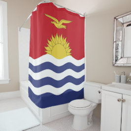 vlag van Kiribati Douchegordijn