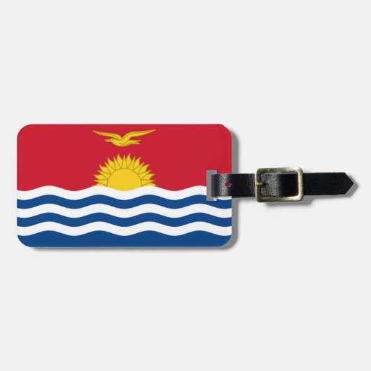 Vlag van Kiribati Easy ID Personal Bagagelabel (Voorkant horizontaal)