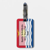 Vlag van Kiribati Easy ID Personal Bagagelabel (Achterkant verticaal)