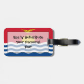 Vlag van Kiribati Easy ID Personal Bagagelabel (Achterkant horizontaal)