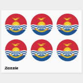 Vlag van Kiribati en wapen van Kiribati Ronde Sticker (Vel)