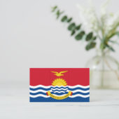 Vlag van Kiribati en wapen van Kiribati Visitekaartje (Staand voorkant)