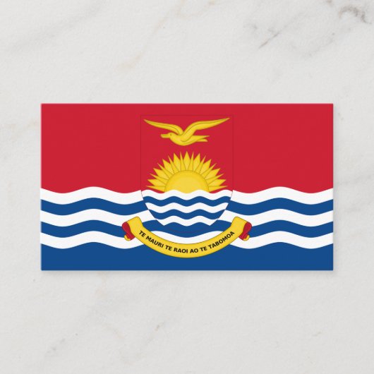 Vlag van Kiribati en wapen van Kiribati Visitekaartje (Voorkant)