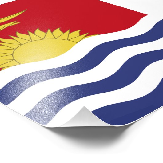 vlag van Kiribati Foto Afdruk (Hoek)