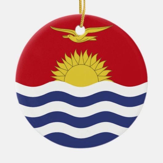 vlag van Kiribati Keramisch Ornament (Voorkant)