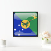 Vlag van Kiribati (kersteiland) Vierkante Klok (Huis)