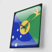 Vlag van Kiribati (kersteiland) Vierkante Klok (Hoek)