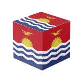 vlag van Kiribati Kubus (Voorkant hoekig)