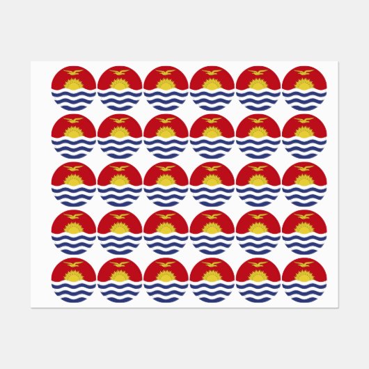 vlag van Kiribati Labels (Vel)