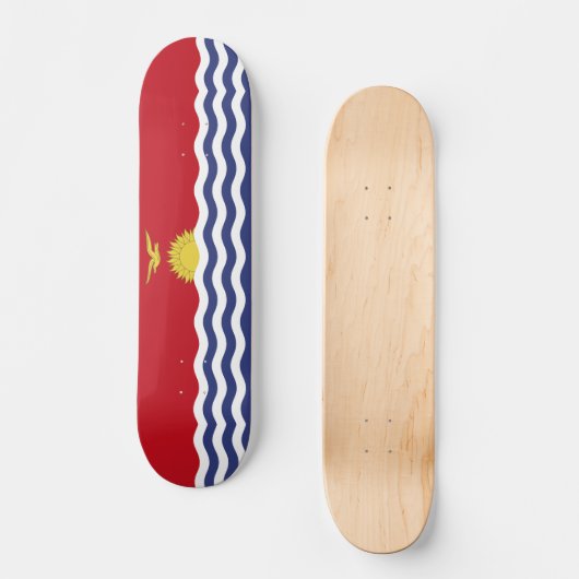 vlag van Kiribati Persoonlijk Skateboard (Voorkant)