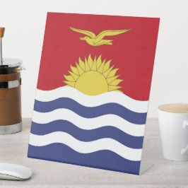 vlag van Kiribati Reclamebord Met Voetstuk