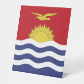vlag van Kiribati Reclamebord Met Voetstuk (Voorkant)