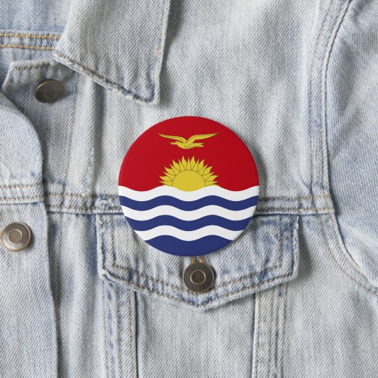 vlag van Kiribati Ronde Button 7,6 Cm (In situ)